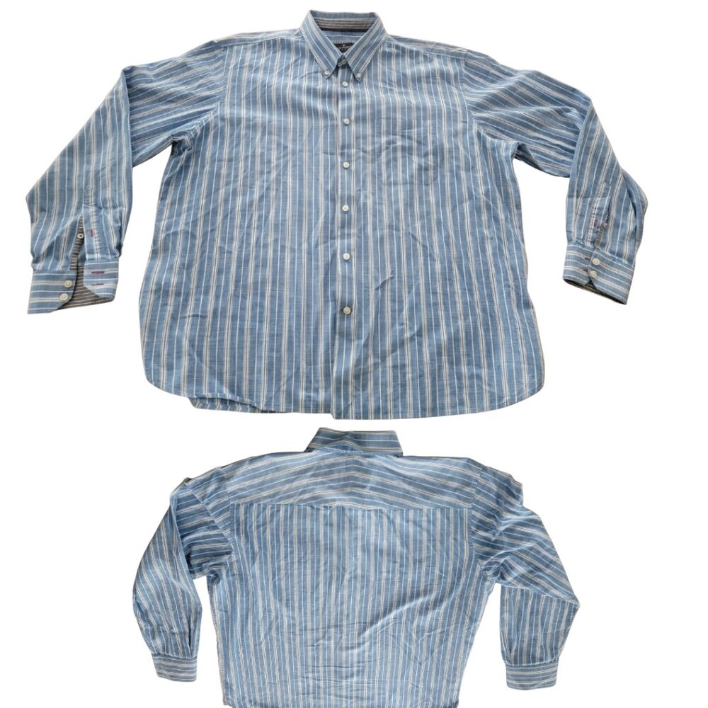 Marks & Spence Sag Harbour Luxury Cornflower Blue Button Down Dress Shirt